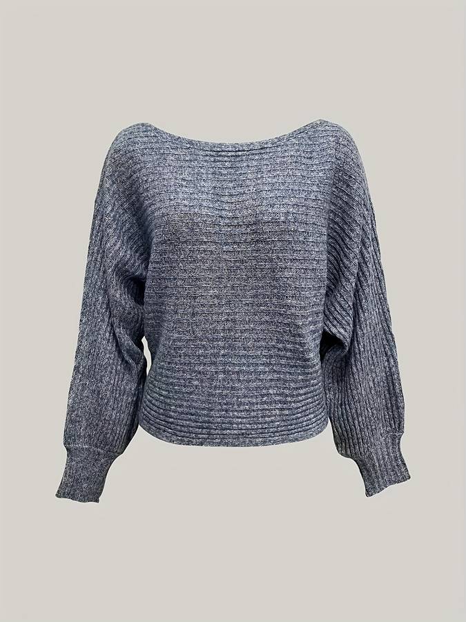 Sweter z dzianiny na jedno ramię