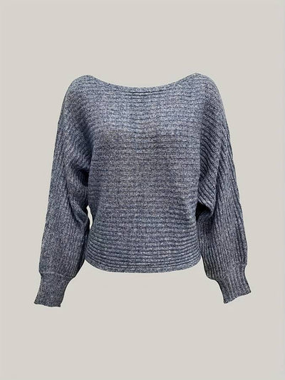 Sweter z dzianiny na jedno ramię