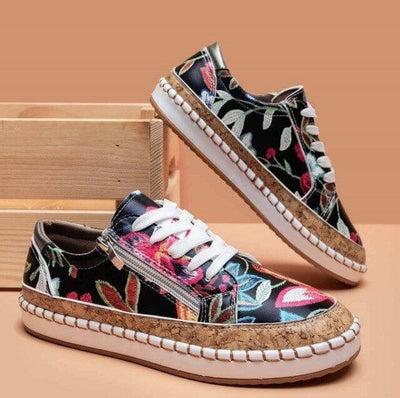 Aurore | Buty damskie w kwiatowy wzór