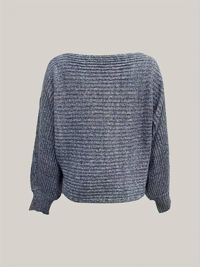 Sweter z dzianiny na jedno ramię